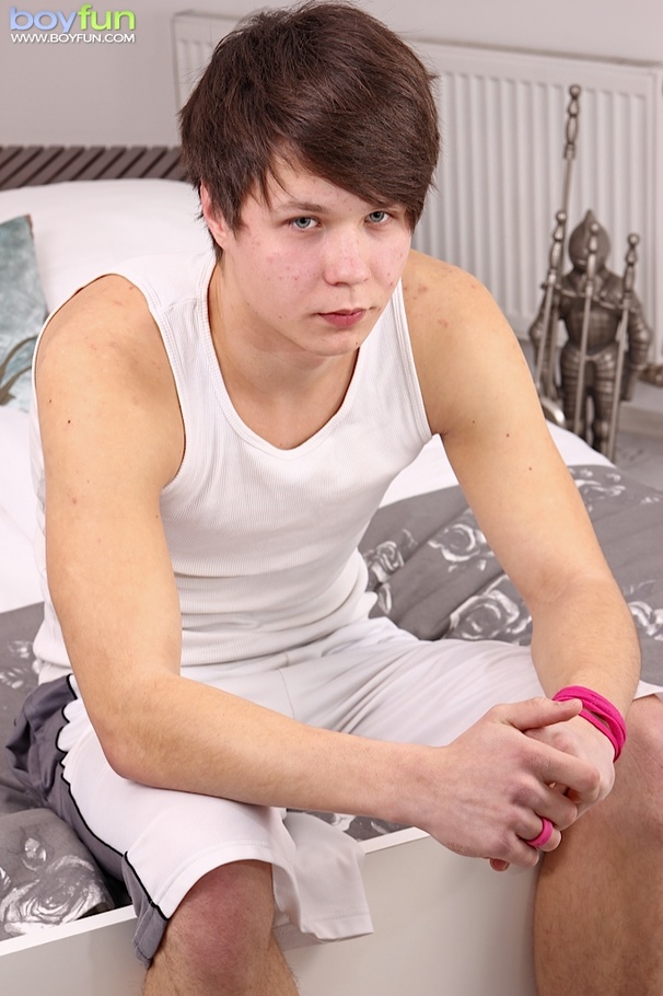 Pretty boy with nice hair poses in hot positions and shows off his delicious penis - XXXonXXX - Pic 1