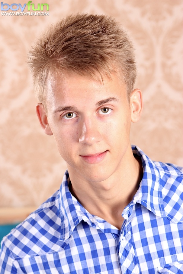Cute blonde boy with innocent smile spreads his cheeks and show off his hole - XXXonXXX - Pic 2