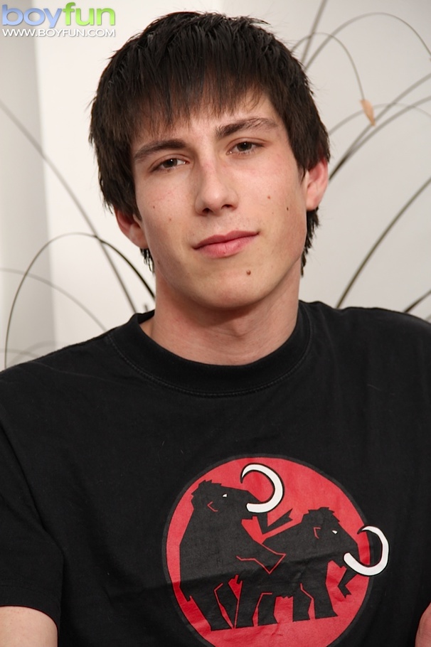 Black haired lad has a great time playing with himself on a chair - XXXonXXX - Pic 1