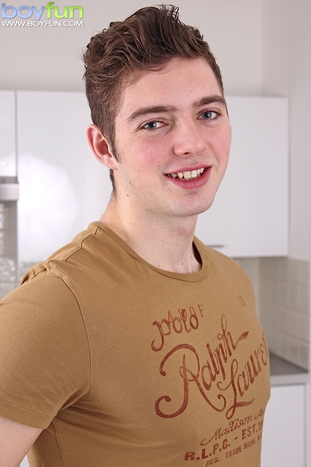 Pale dude has a big erection and poses doggy style on the floor - XXXonXXX - Pic 1