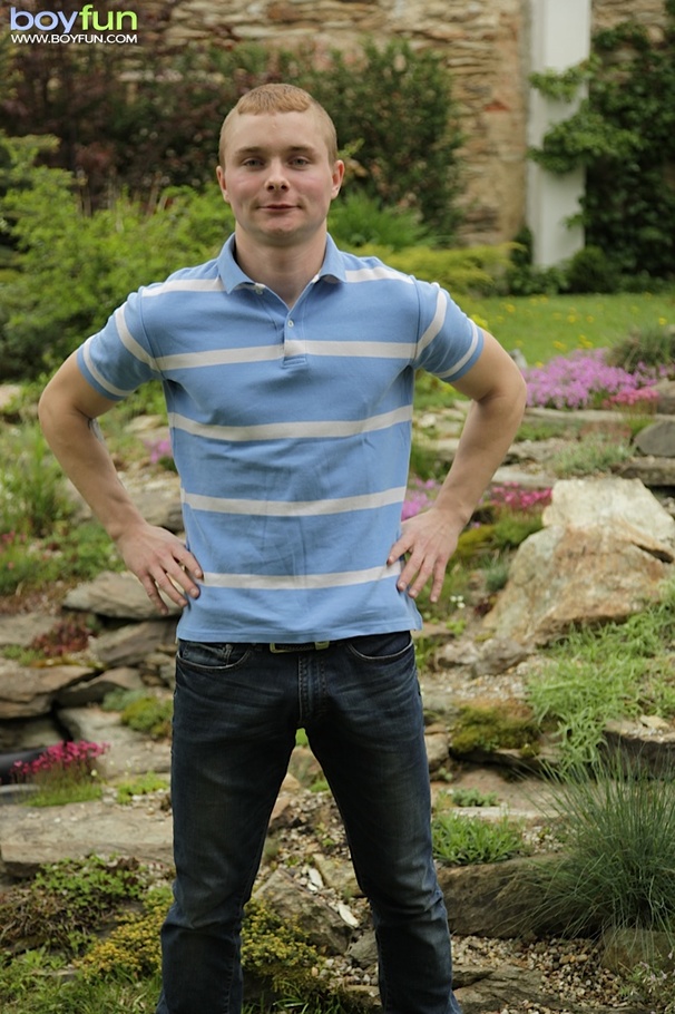 This pale dude shows us his yummy dick outdoors and poses hot - XXXonXXX - Pic 1