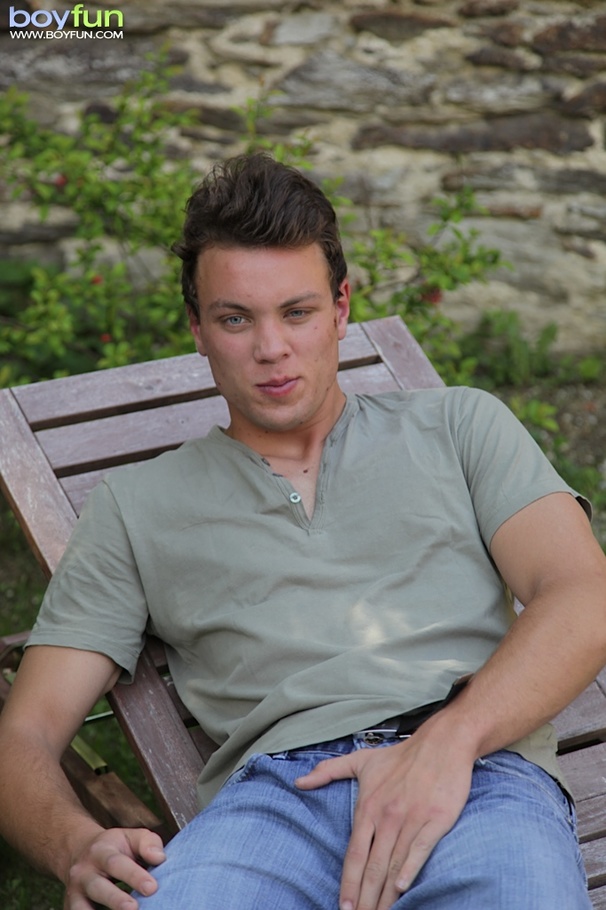 Hot lad wearing jeans and red briefs spreads his cheeks and shows anus - XXXonXXX - Pic 2