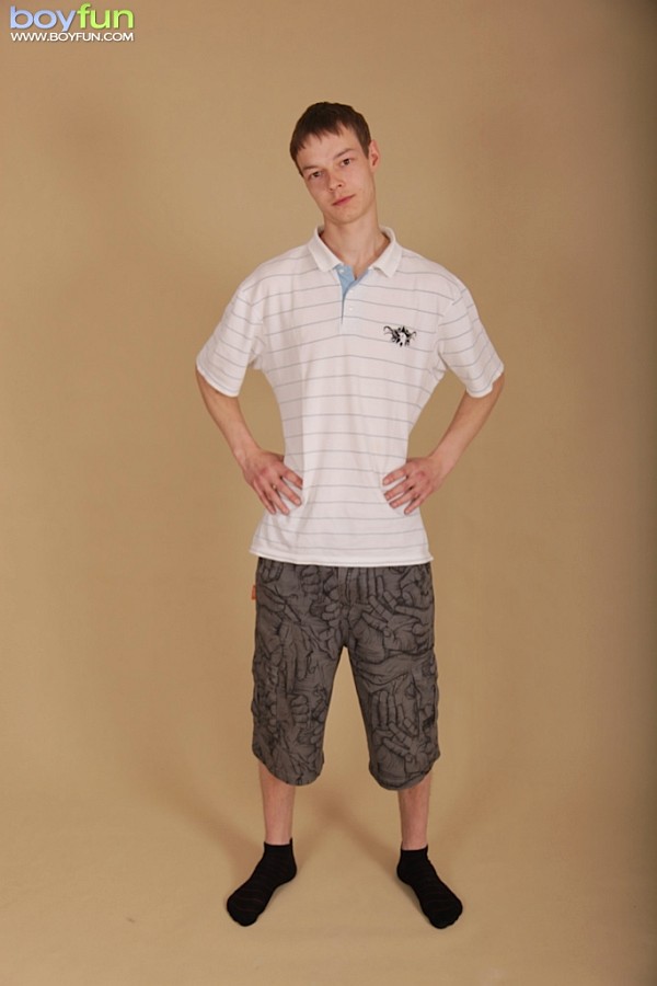 Thin lad flashes his ass in his black boxers and let us see his thick wood - XXXonXXX - Pic 1