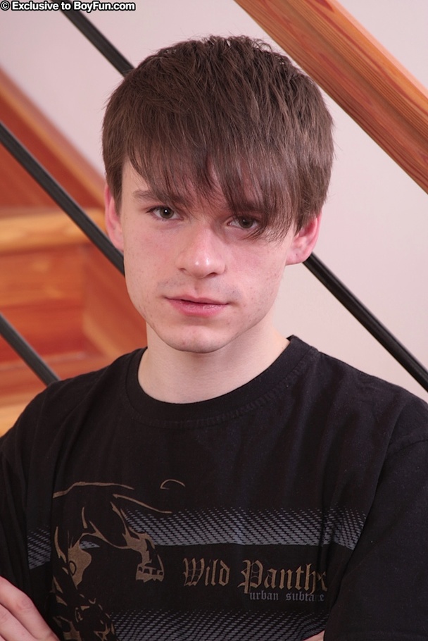 Pervert dude poses in perfect black clothing as he strokes his hard cock - XXXonXXX - Pic 1