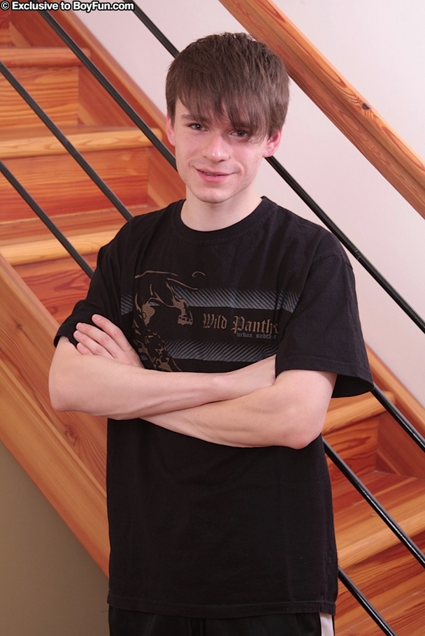 Pervert dude poses in perfect black clothing as he strokes his hard cock - XXXonXXX - Pic 2