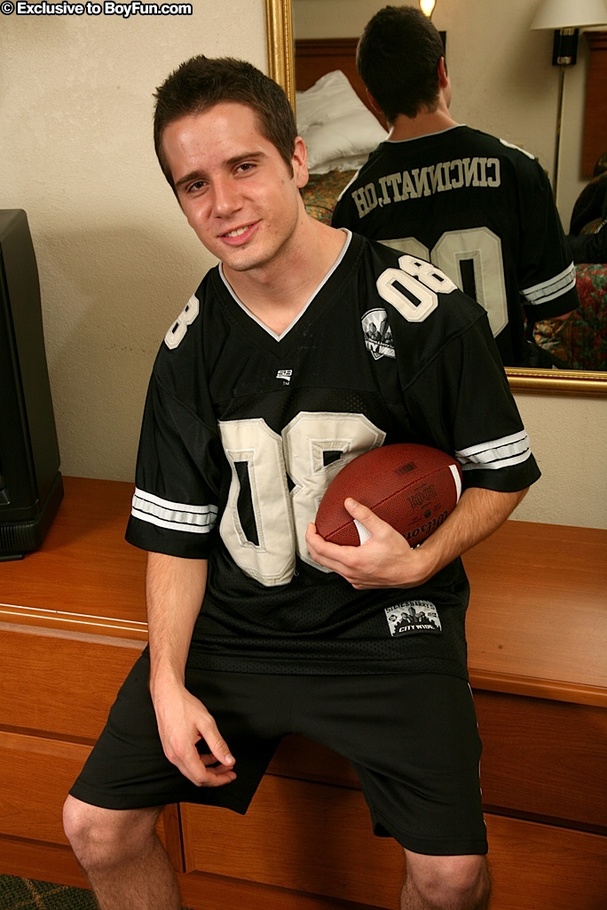 Horny college boy stroke his hard cock in his favorite place and poses so hot - XXXonXXX - Pic 1