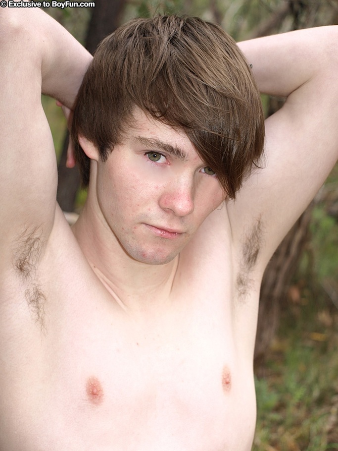 This hot freak had to pose outdoors and fuck his cock - XXXonXXX - Pic 5