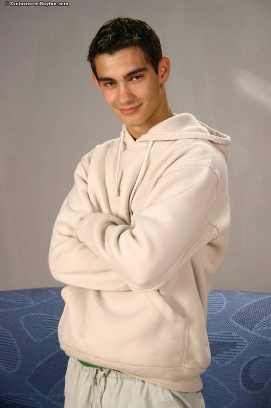 Hung man with green jacket shows off his steel hard abs - XXXonXXX - Pic 1