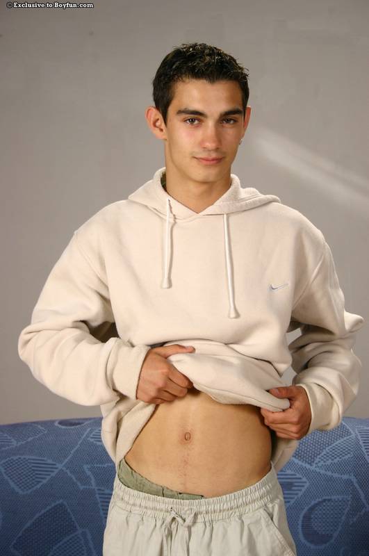 Hung man with green jacket shows off his steel hard abs - XXXonXXX - Pic 3