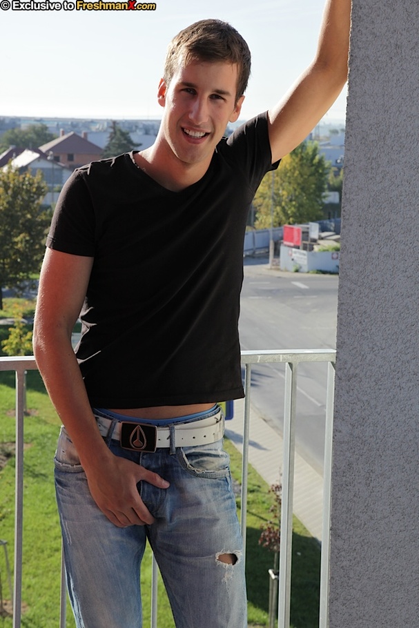 Gorgeous stud lifts up his black shirt and reveals his stud muscles wearing his jeans and white and blue brief before he gets naked and reveals his big meat pipe. - XXXonXXX - Pic 2