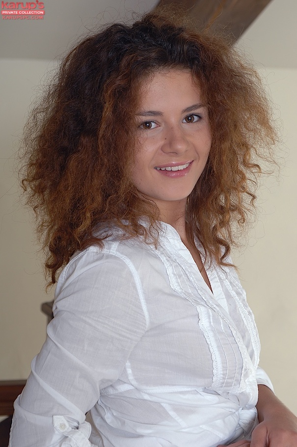 Curly haired beauty in black stockings fuck - XXX Dessert - Picture 1