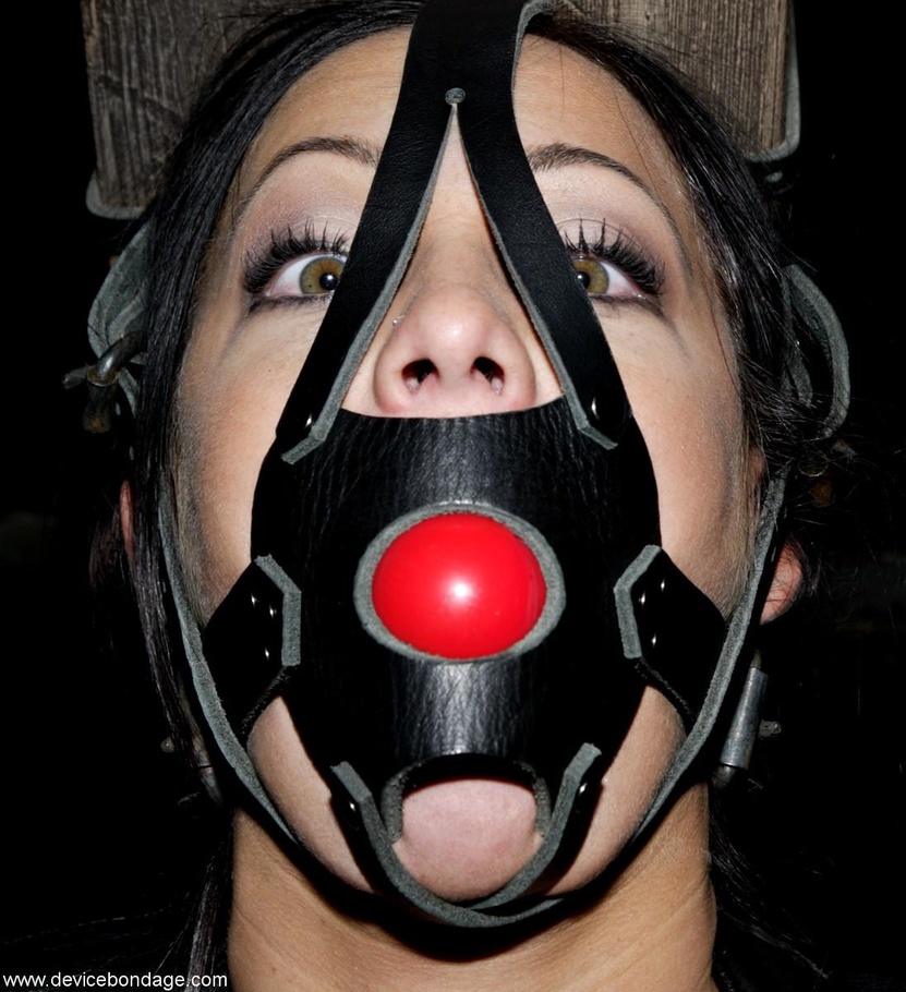 Partially dressed slave is able to see herself in a mirror while she is gagged and bound. - XXXonXXX - Pic 9