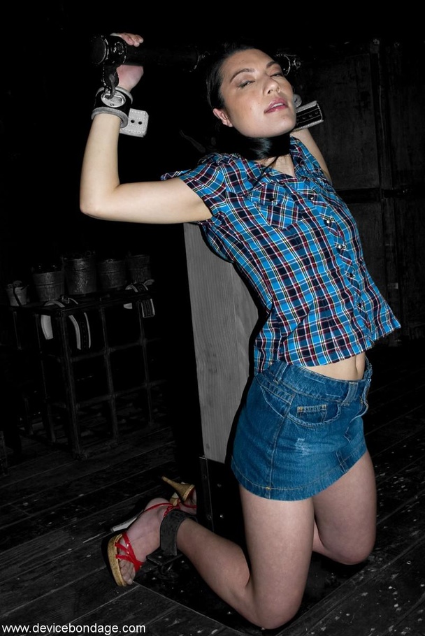 Young lady with long, dark locks loves to feel the pain of slave training on her quest to be submissive. - XXXonXXX - Pic 3