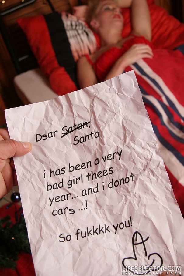 Brunette fucks on red sheets; short-haired  - XXX Dessert - Picture 14