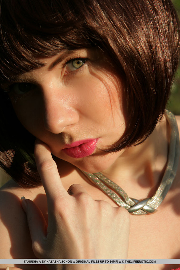 Pretty girl in red dress takes it off and e - XXX Dessert - Picture 3