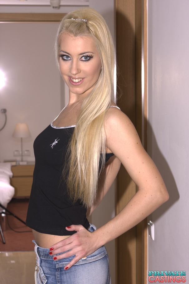 Luscious chick in black shirt, jeans skirt, - XXX Dessert - Picture 7