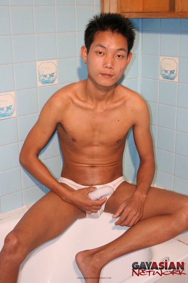 Asian gay dude gets his skinny body wet wea - XXX Dessert - Picture 4