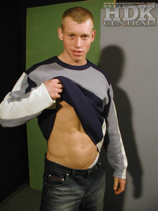 Smoking hot guy takes off his gray and whit - XXX Dessert - Picture 1