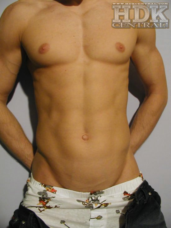 Smoking hot guy takes off his gray and whit - XXX Dessert - Picture 4