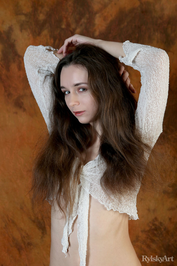 Scrawny babe gets off white blouse and lace - XXX Dessert - Picture 2