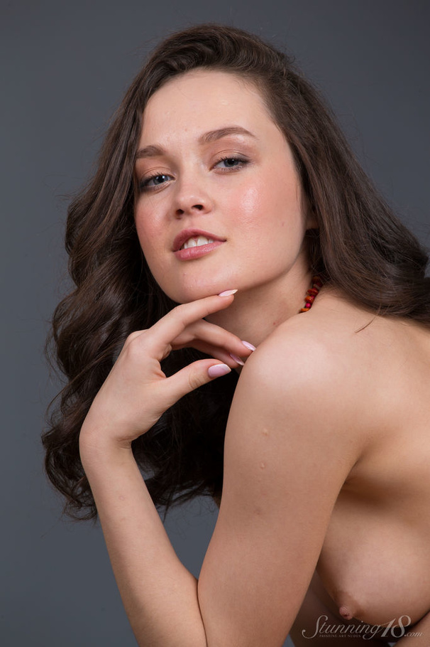 Sexy chick brunette with blue eyes and long - XXX Dessert - Picture 16