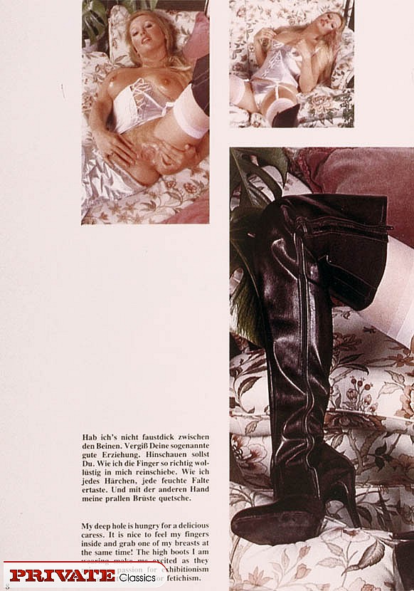 Blonde bombshell lays down on a brown and w - XXX Dessert - Picture 1