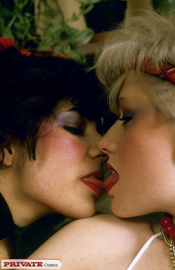 Alluring babes in white lingerie, stockings - XXX Dessert - Picture 3