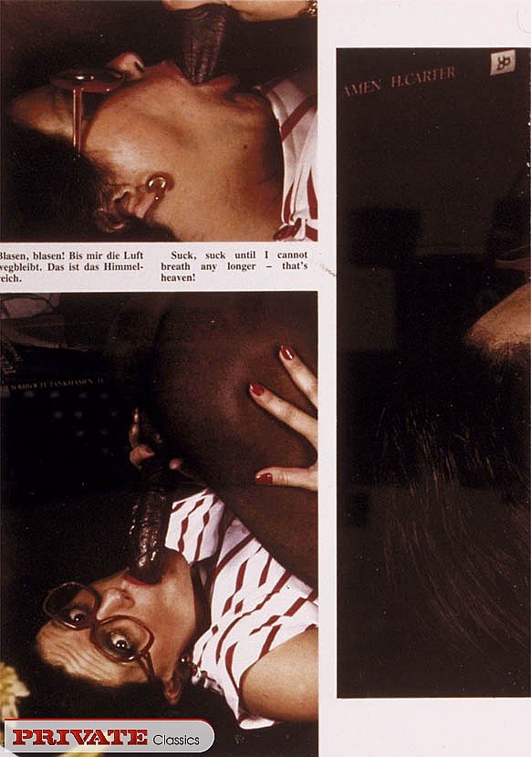 Alluring chick sits on a brown couch and te - XXX Dessert - Picture 7