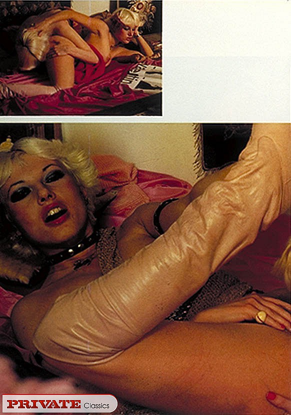 Blonde hottie in gold blouse and black stoc - XXX Dessert - Picture 3