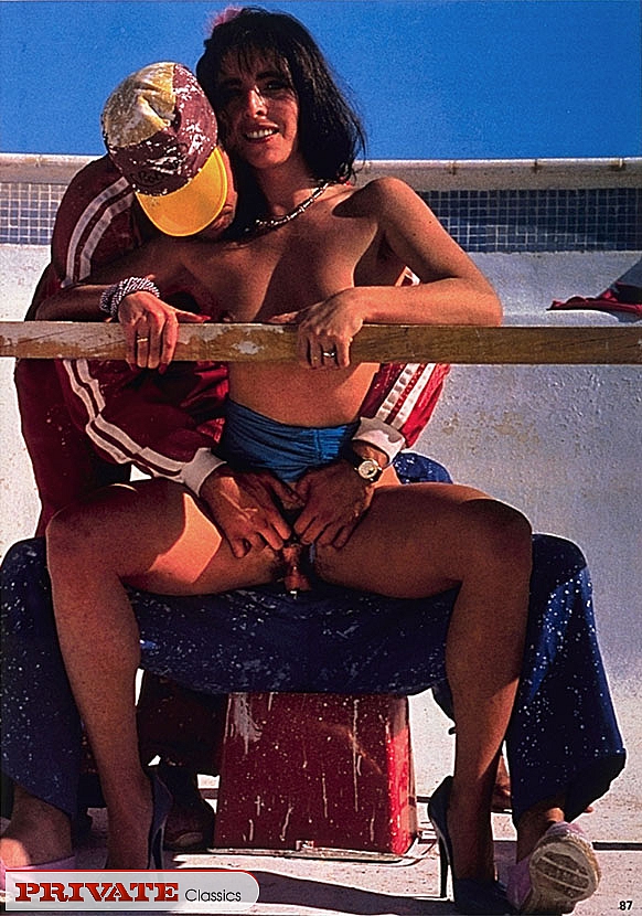 Smoking hot blonde shows her big hot breasts and luscious pussy as she pose her banging body in red bra and stockings. Gorgeous hottie teases two hot dudes with her blue tube shirt, red shirt and blue high heels then shows them her lusty boobs and juicy pussy before she suck their dicks while she lets them fuck her in different styles in public. - XXXonXXX - Pic 9