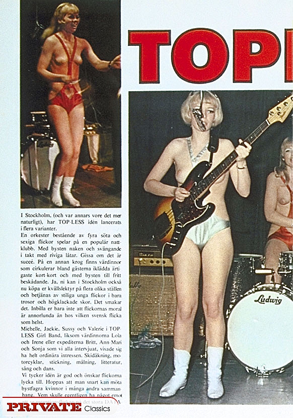 Sweet blonde in silver panty and her bandmates in red lingerie all wearing white boots shows their juicy boobs and display their foxy bodies while they play topless. Foxy blonde in pink blouse and green skirt pose her banging body while she rides on a horse before she gets naked and reveals her indulging boobs as she lick pussies with another steaming hot chick in different positions in a barn. - XXXonXXX - Pic 1