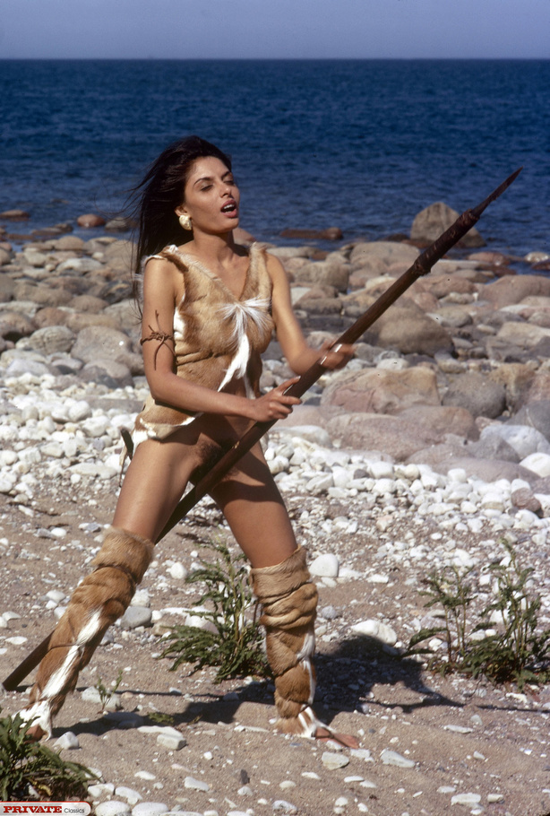 Luscious babe displays her banging body then shows her juicy pussy in different poses wearing her brown and white fur shirt and blouse by the sea. - XXXonXXX - Pic 11