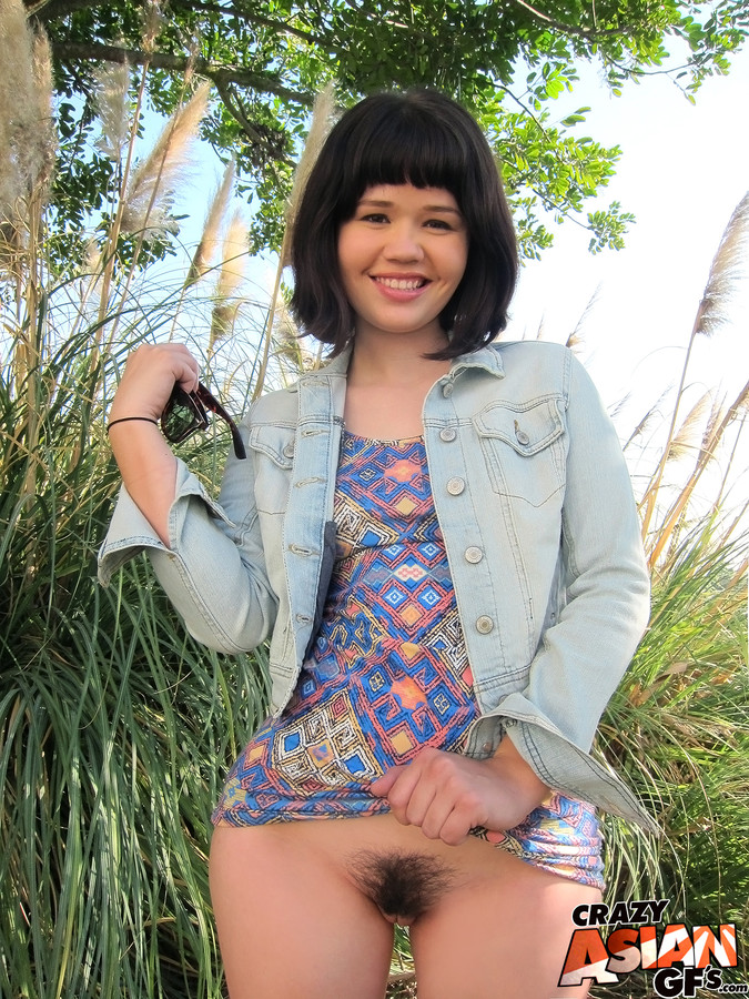 Plain Asian with a hairy twat takes a fat one when her short legs are spread wide open. - XXXonXXX - Pic 6