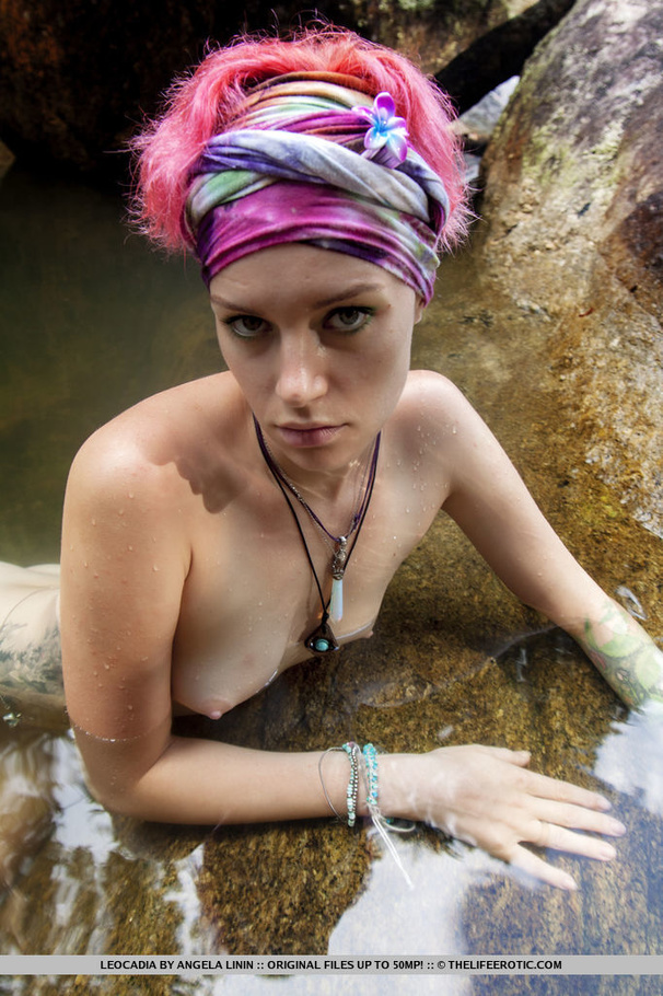 Young girl with pink hair lies in the lap o - XXX Dessert - Picture 15