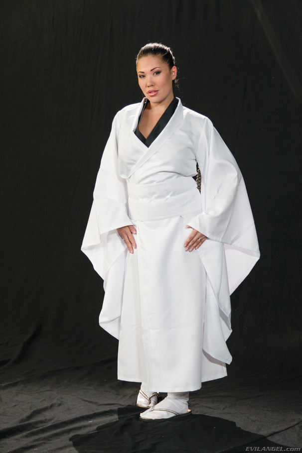 Japanese hottie pose her foxy body in white kimono and white a sexy school girl shows her juicy twat wearing her black and white uniform, white socks and shoes. - XXXonXXX - Pic 3