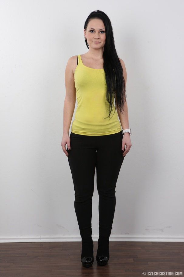 This blue eyed brunette seems shy, but she's far from it - XXXonXXX - Pic 2