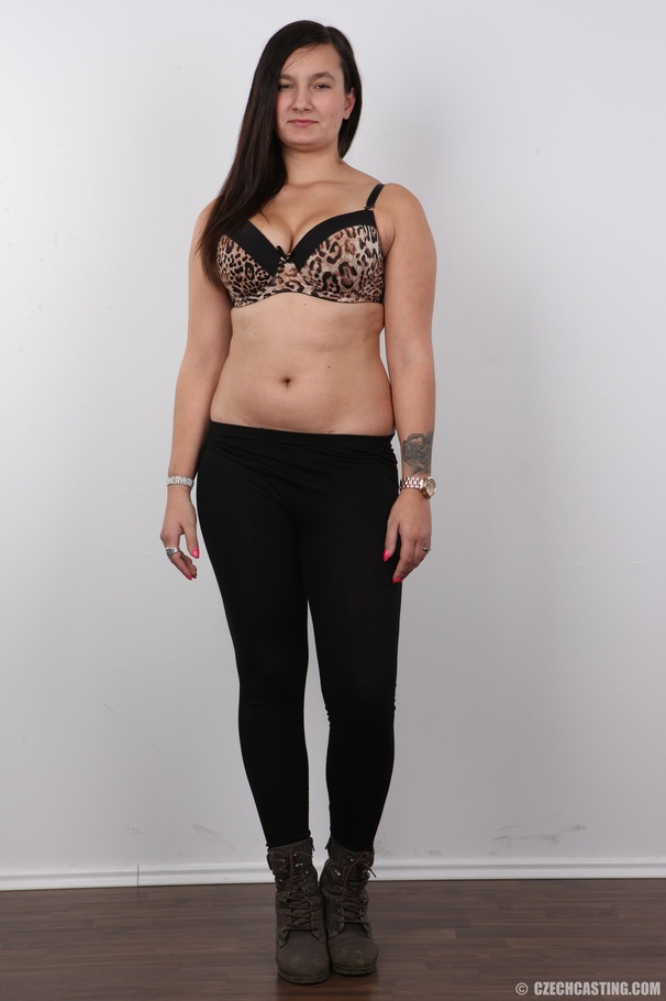 A brunette with small eyes and big tits shows off her hot body - XXXonXXX - Pic 2