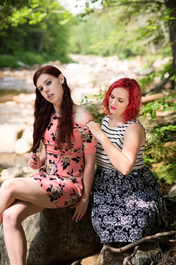 Lovely redhead and brunette angels takes a trip for some outdoor fun - XXXonXXX - Pic 3
