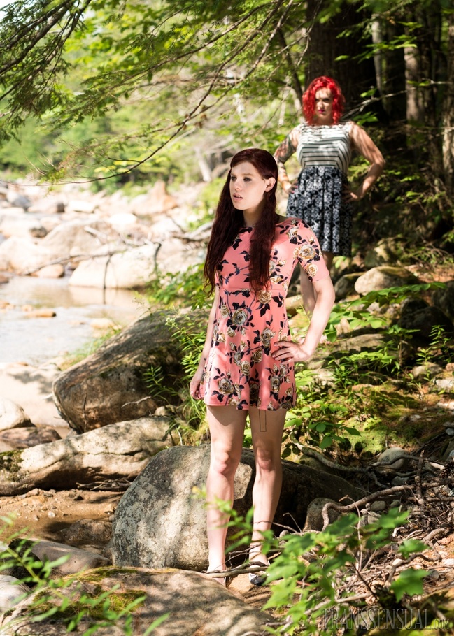 Lovely redhead and brunette angels takes a trip for some outdoor fun - XXXonXXX - Pic 11