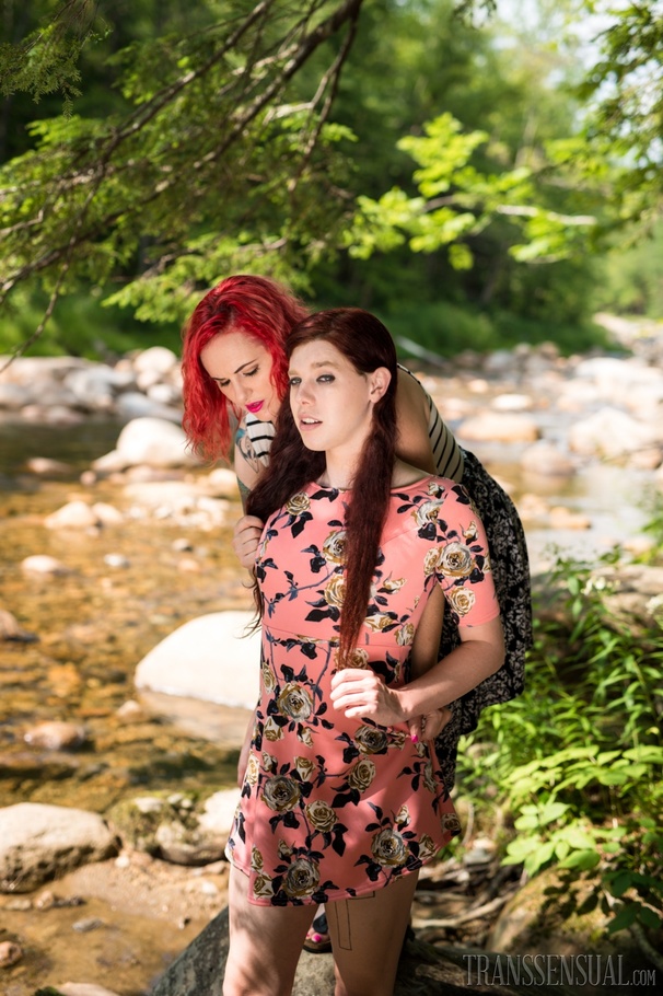 Lovely redhead and brunette angels takes a trip for some outdoor fun - XXXonXXX - Pic 15