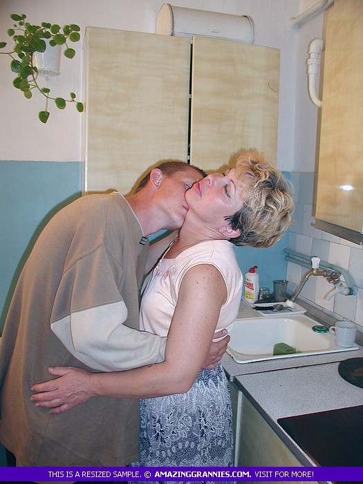 Luscious granny makes out with a teen stud  - XXX Dessert - Picture 6