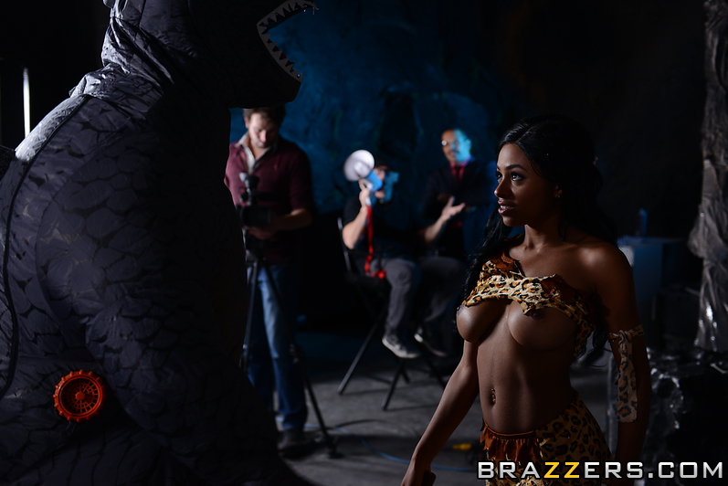 Crazy hot primitive brunette wearing hot animal skinks gets fucked in a cave - XXXonXXX - Pic 9