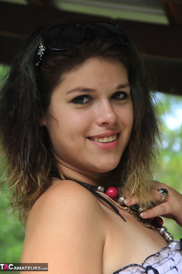 Cute coed angel teases with her curves before getting gang banged - XXXonXXX - Pic 4