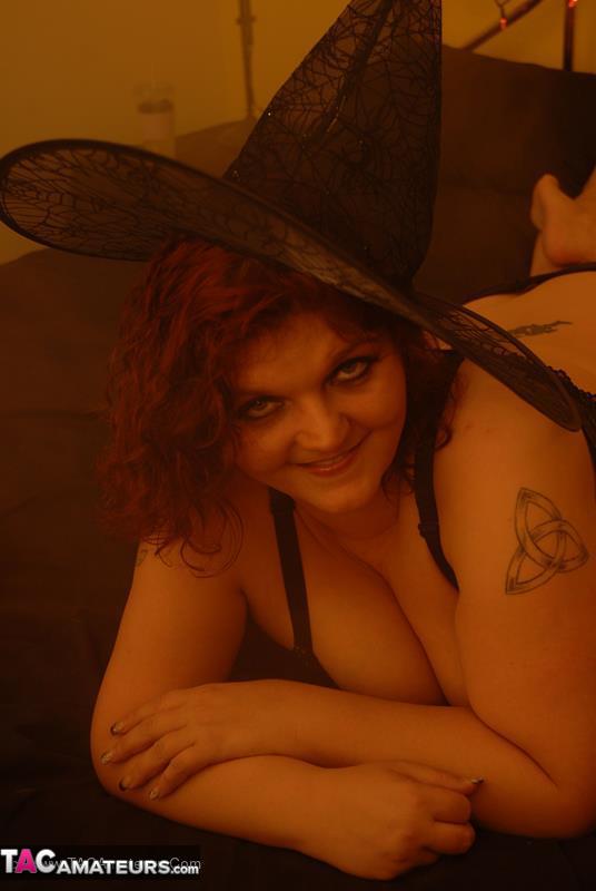 BBW slut poses in tight underwear and teases with her large tits and ass - XXXonXXX - Pic 4