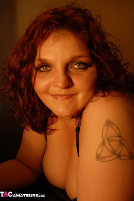 BBW slut poses in tight underwear and teases with her large tits and ass - XXXonXXX - Pic 5
