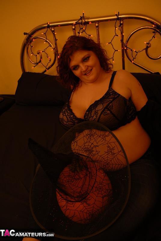 BBW slut poses in tight underwear and teases with her large tits and ass - XXXonXXX - Pic 10