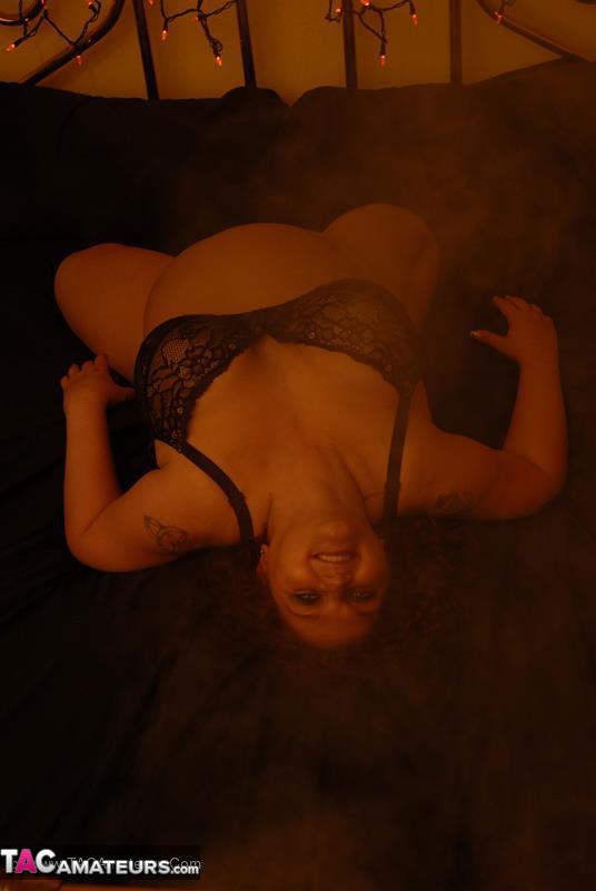 BBW slut poses in tight underwear and teases with her large tits and ass - XXXonXXX - Pic 16