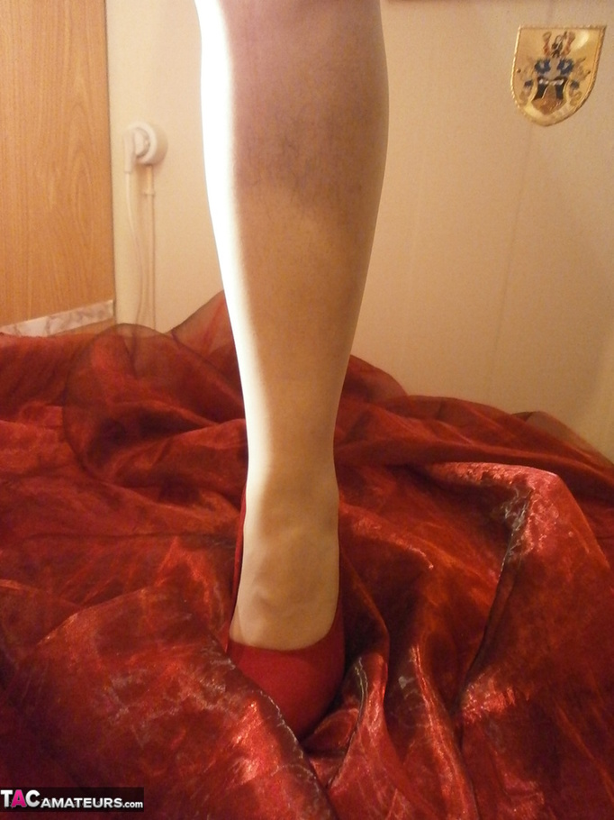 Stunning blonde nurse shows her gaping cunt to the camera and her nice tits - XXXonXXX - Pic 4