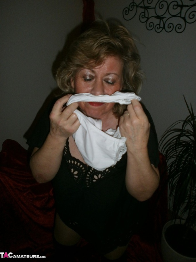 Big breasted milf teases with her curves and takes off her panties - XXXonXXX - Pic 8