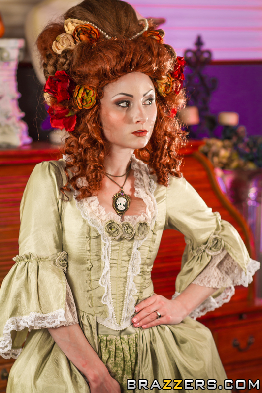 Victorian Dress Porn - Elegant redhead wearing a victorian style d - XXX Dessert - Picture 1